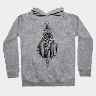 Viking shield and sword Hoodie